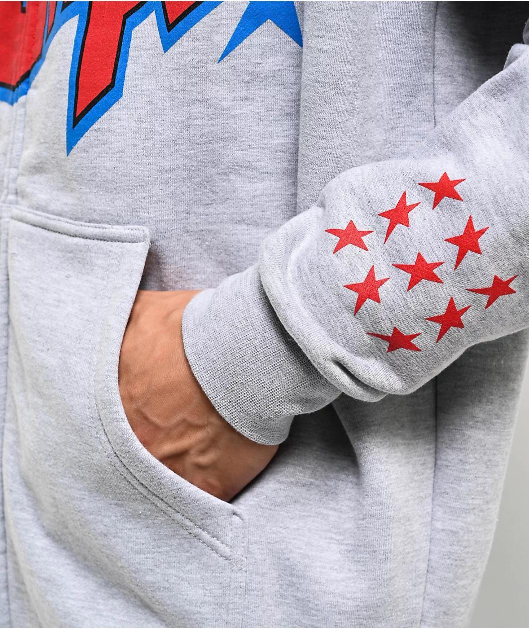 Rodman Apparel 2K Logo Grey Zip Hoodie Product Image