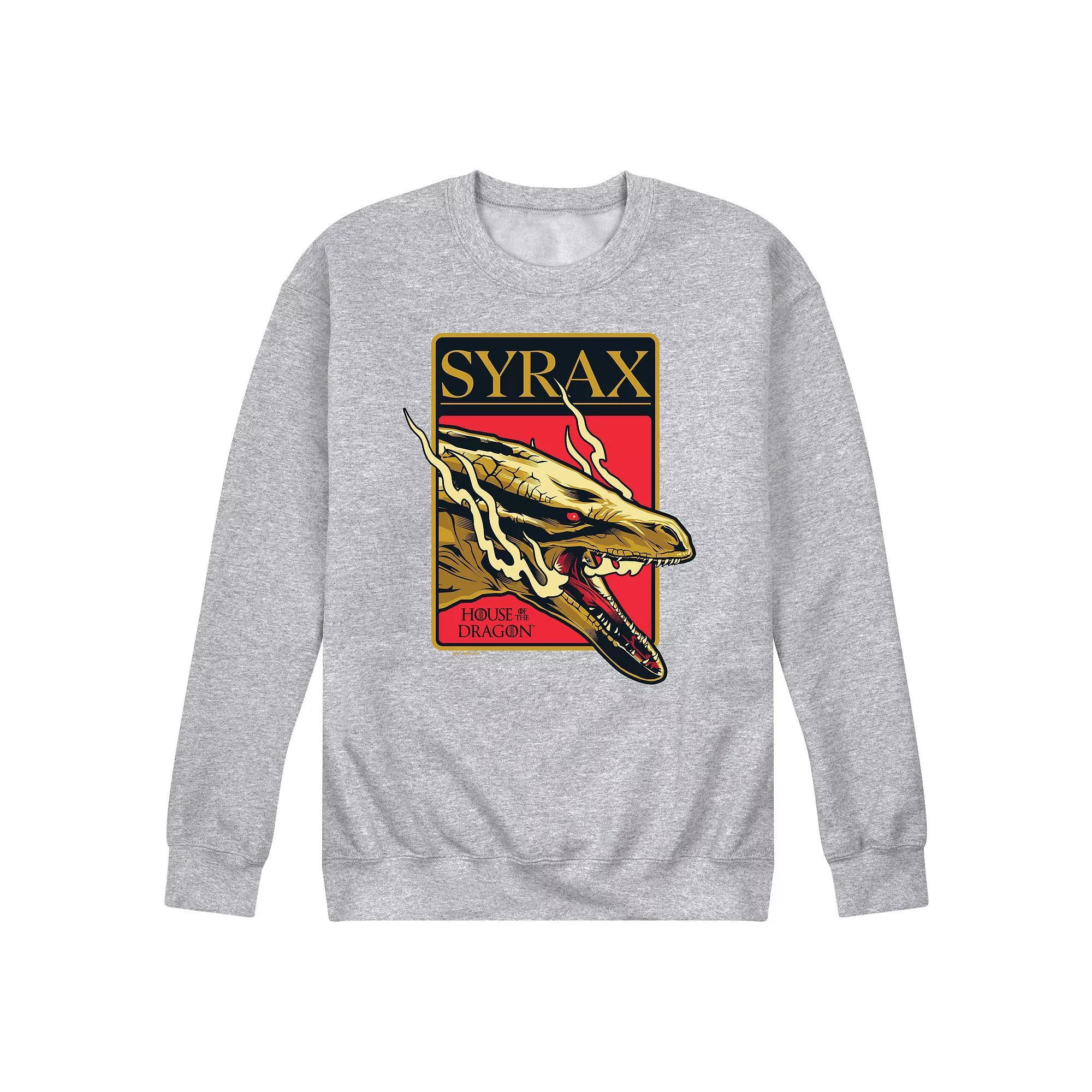 Mens House Of Dragon Syrax Badge Fleece Sweatshirt Blue Product Image