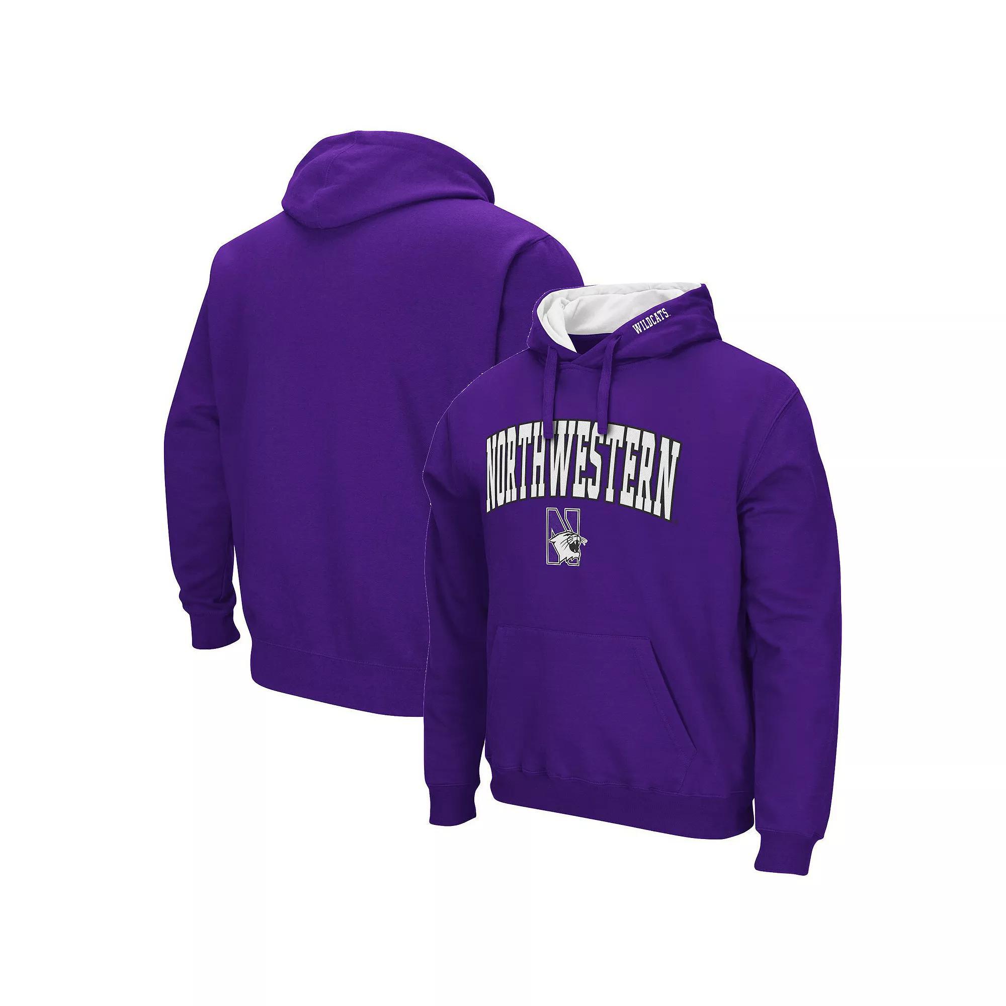 Men's Colosseum Purple Northwestern Wildcats Arch & Logo 3.0 Pullover Hoodie, Size: 3XL Product Image