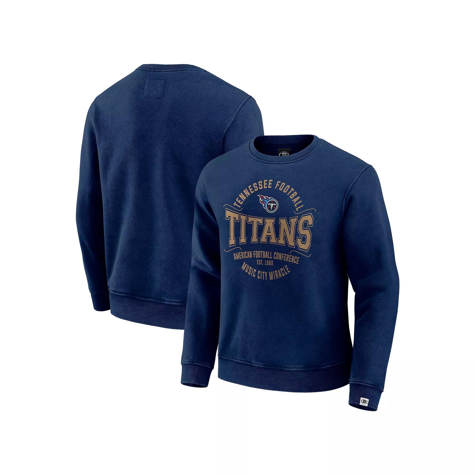 Men's Darius Rucker Collection by Fanatics Navy Tennessee Titans Vintage Pullover Sweatshirt, Size: Small, Blue Product Image