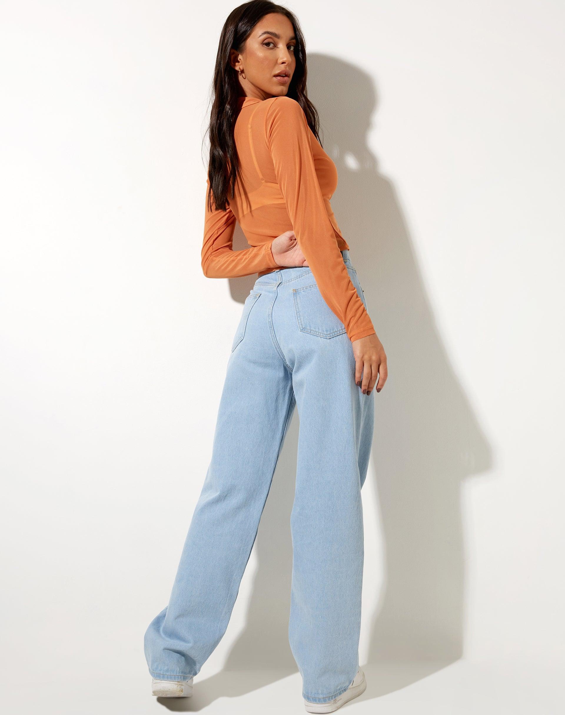 Kelly Shirt in Mesh Orange Product Image