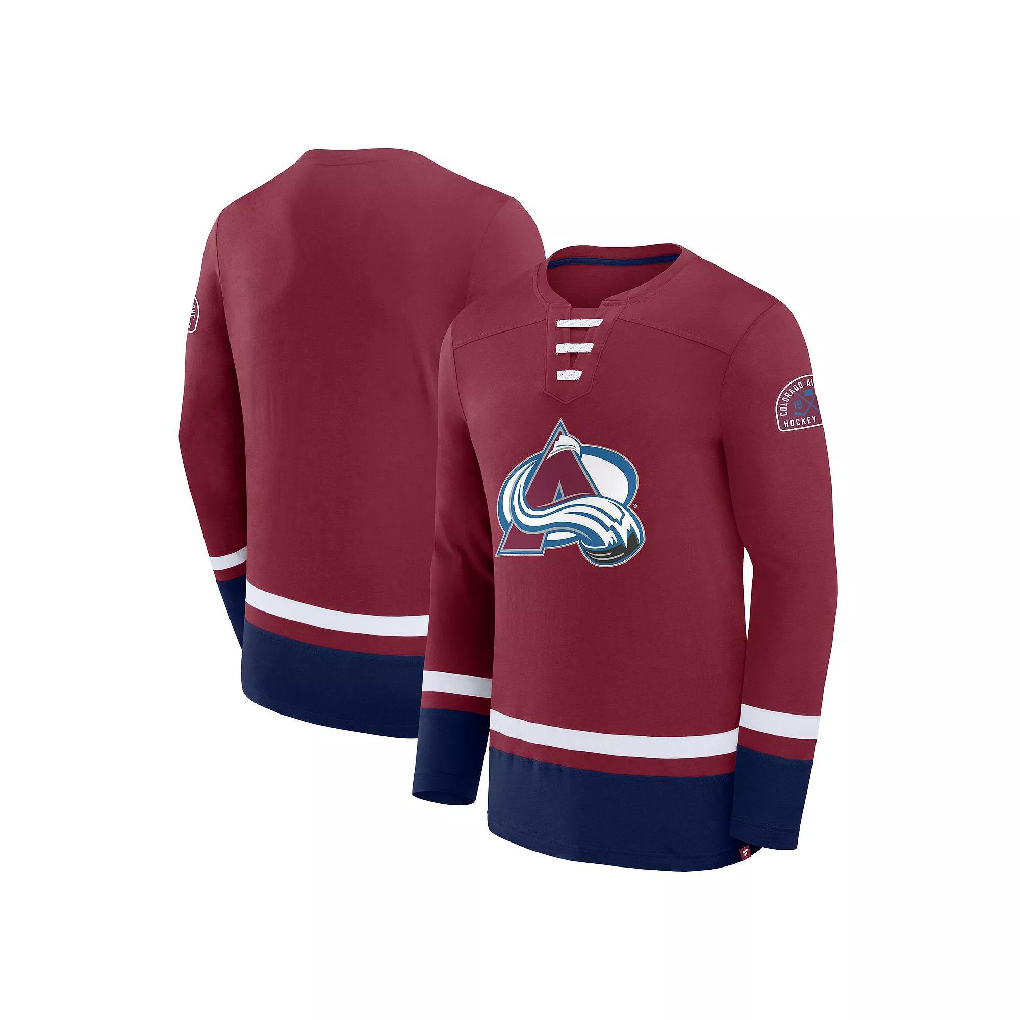 Men's Fanatics Burgundy Colorado Avalanche High Point Long Sleeve T-Shirt, Size: 3XL, Med Re Product Image