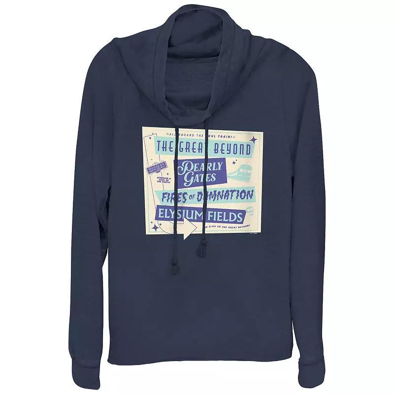 Disney's Mickey Mouse And Friends Friendsgiving Plus Size Cowlneck Graphic Lightweight Long Sleeve, Women's, Size: 3XL, Blue Product Image