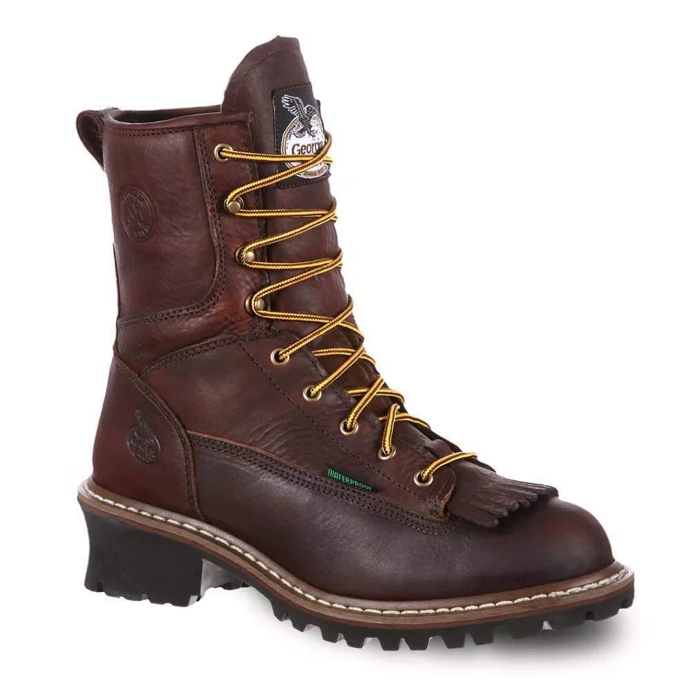 Georgia Boots Logger Men's Waterproof Steel Toe Work Boots, Size: 7.5 Wide, Brown Product Image