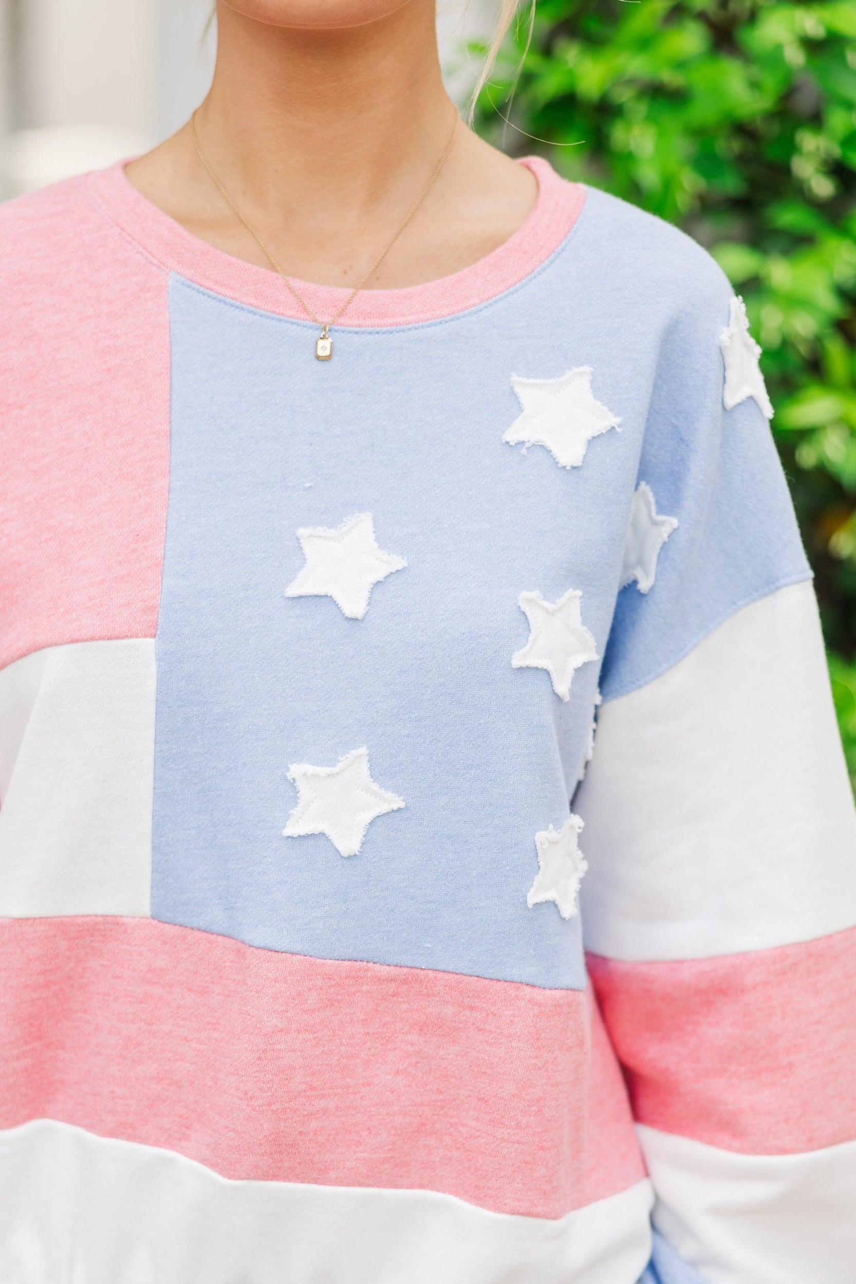 Searching For The Best Blue Starts & Stripes Pullover Female Product Image