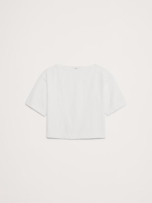 Cotton Boat-Neck T-Shirt Product Image