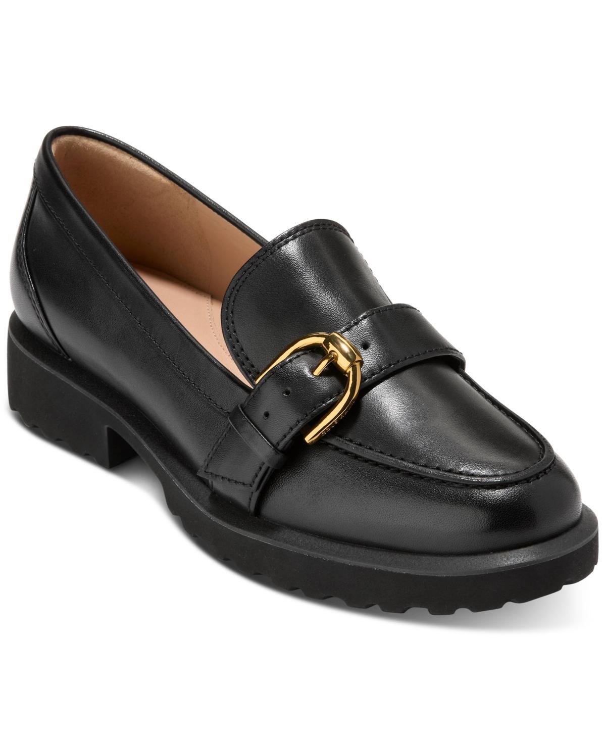 Cole Haan Womens Giana Buckle Loafers - Black Size 7.5 Product Image