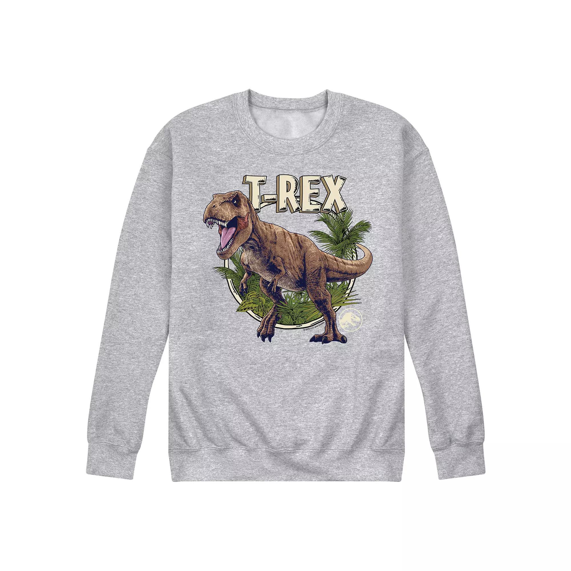 Mens Jurassic World Tyrannosaurus Fleece Sweatshirt Blue Product Image