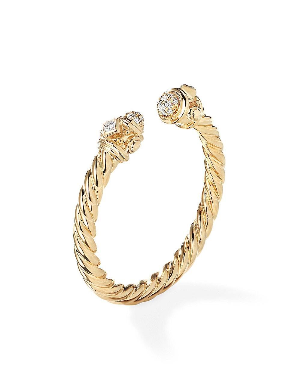 David Yurman 18K Yellow Gold Renaissance Blue Sapphire Ring Product Image
