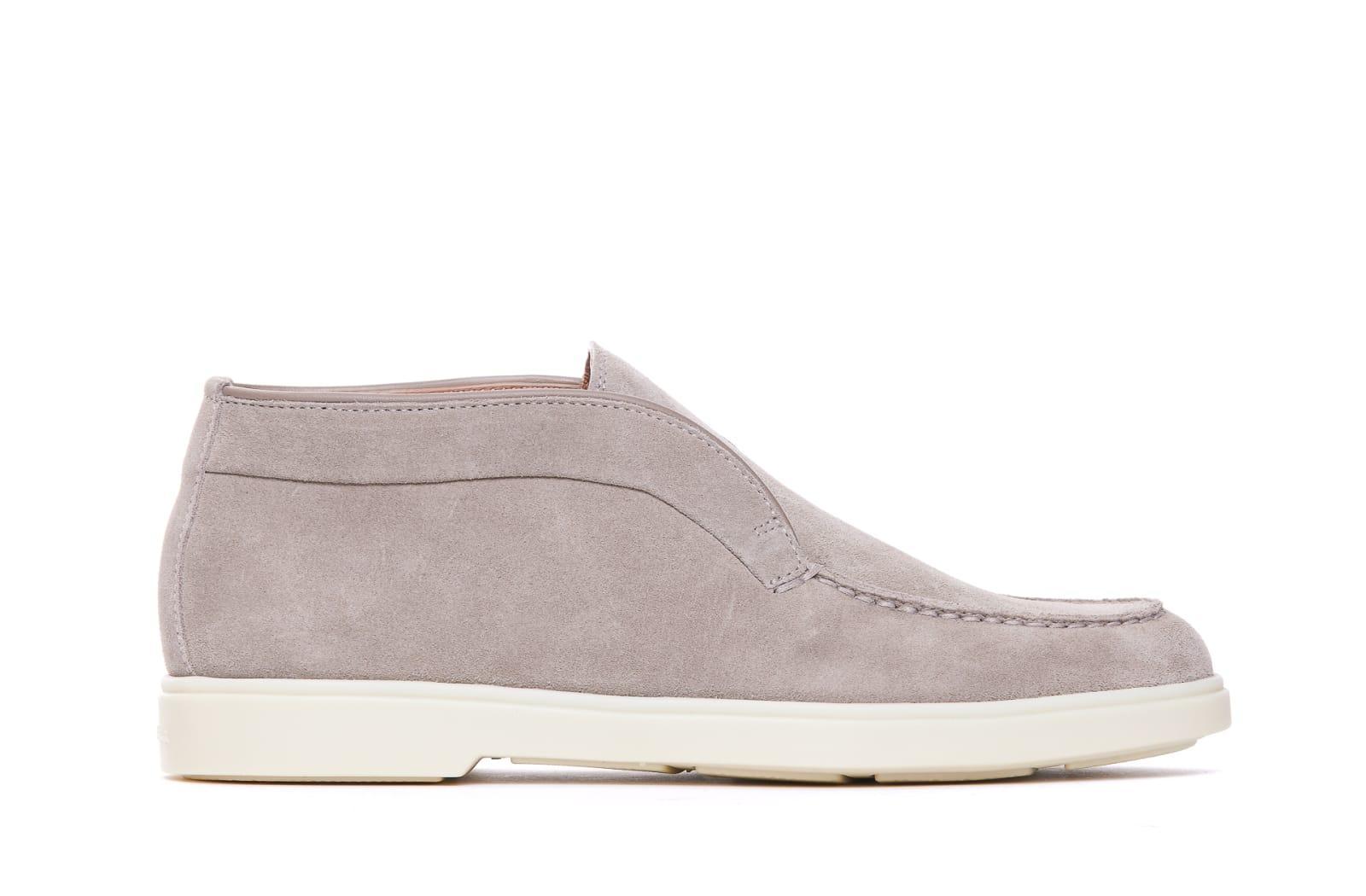 SANTONI Desert Ankle Boots In Beige Product Image