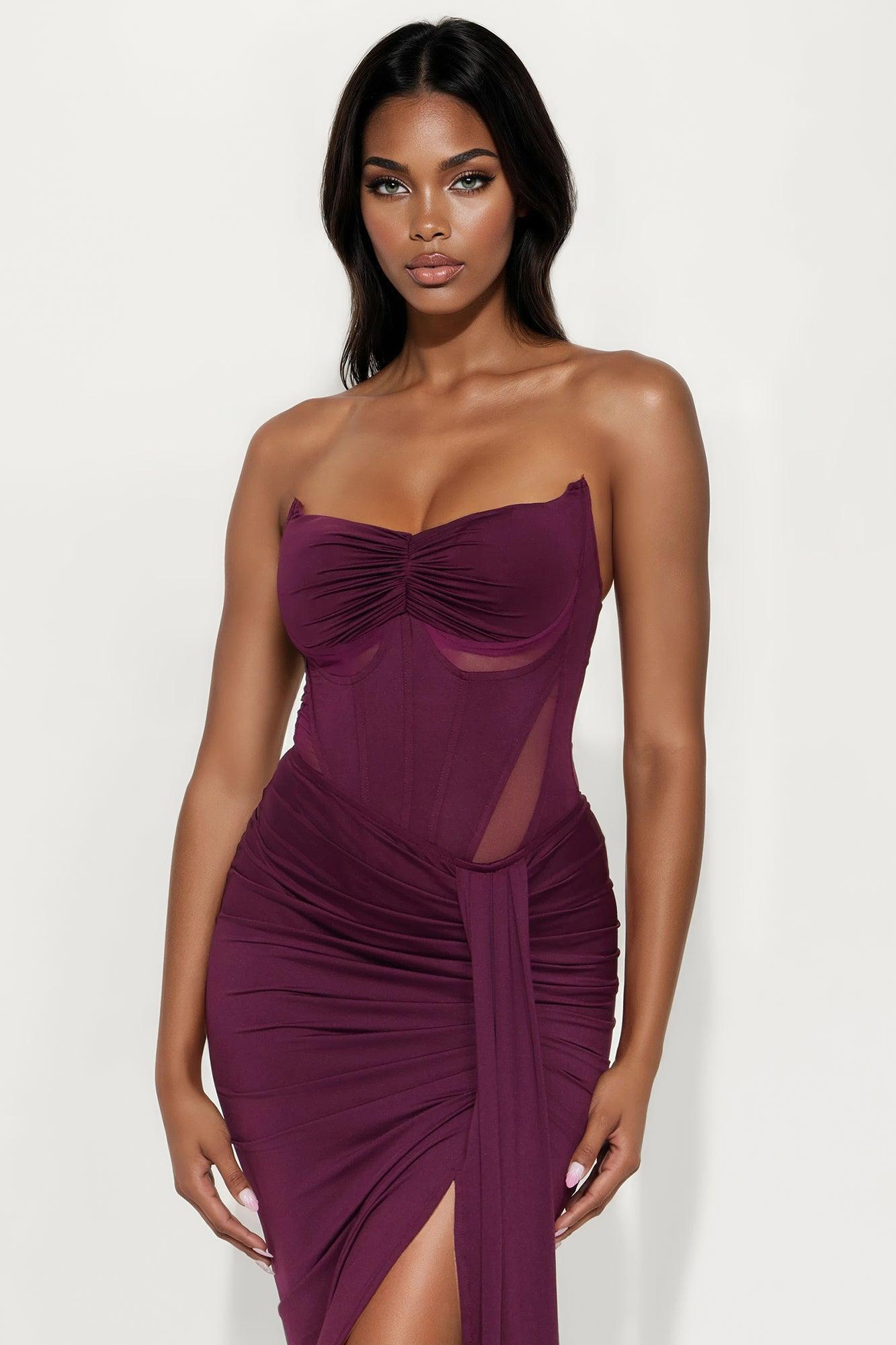 Maxed Out Skirt Set - Burgundy Product Image