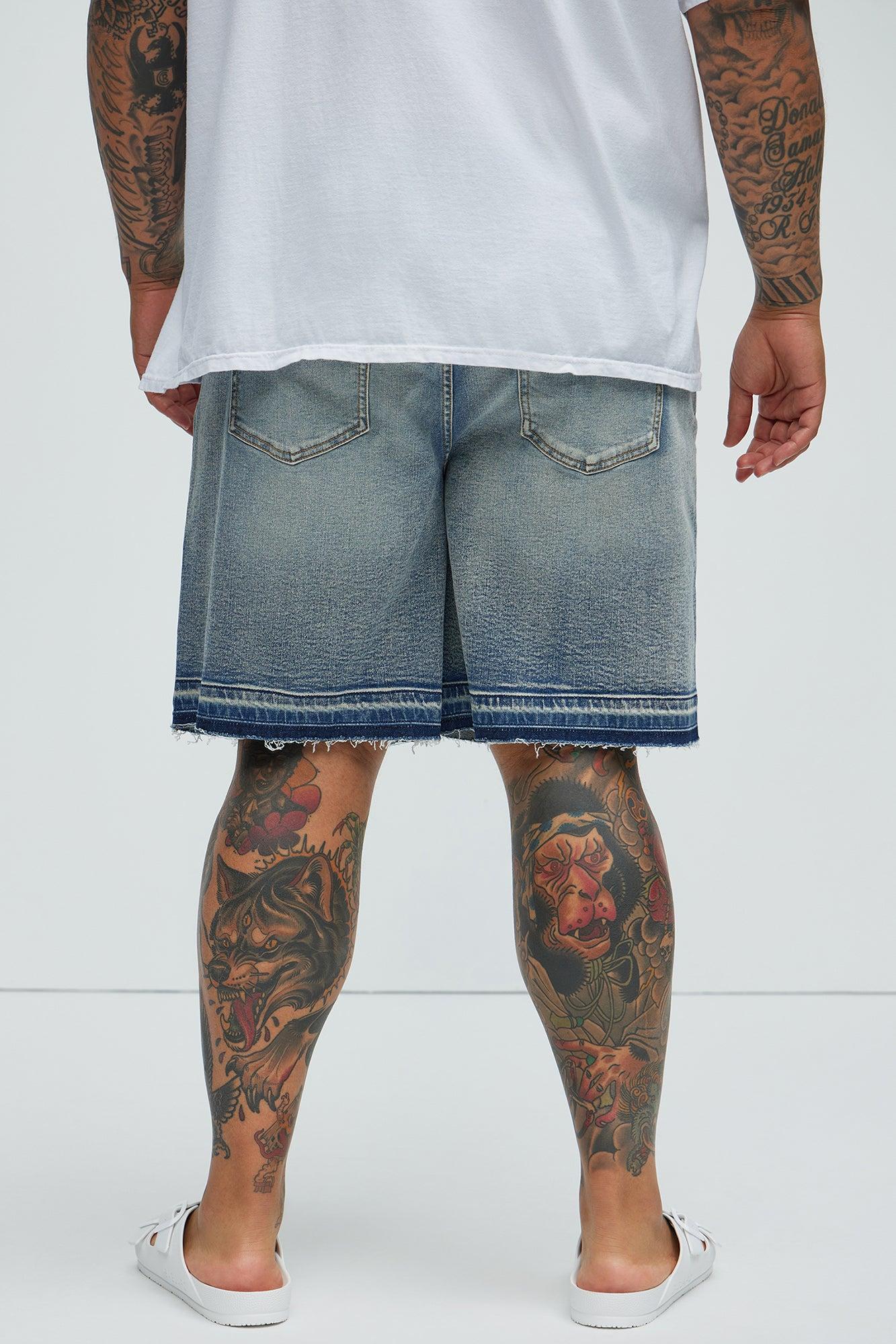 Run Around Relaxed Denim Shorts - Medium Wash Product Image
