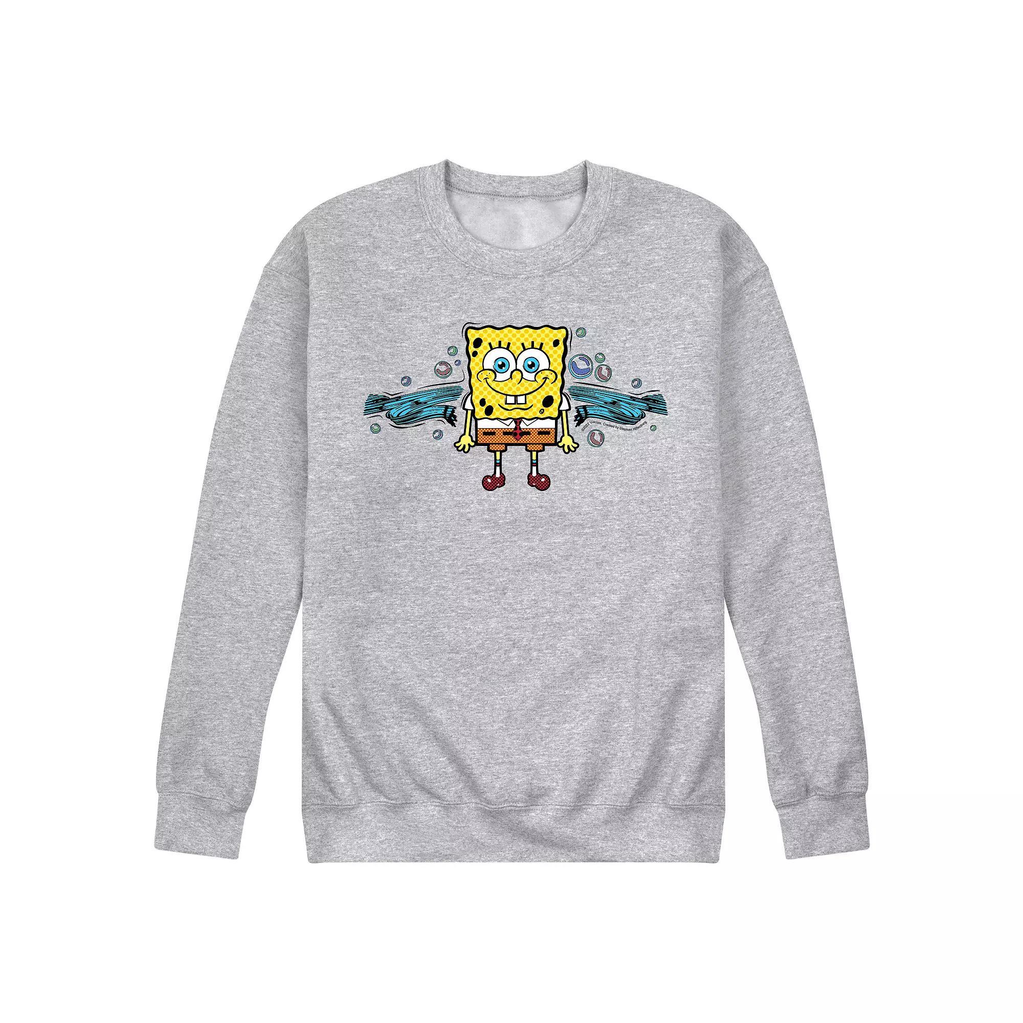 Mens Nickelodeon SpongeBob SquarePants Pop Pattern Fleece Sweatshirt Product Image