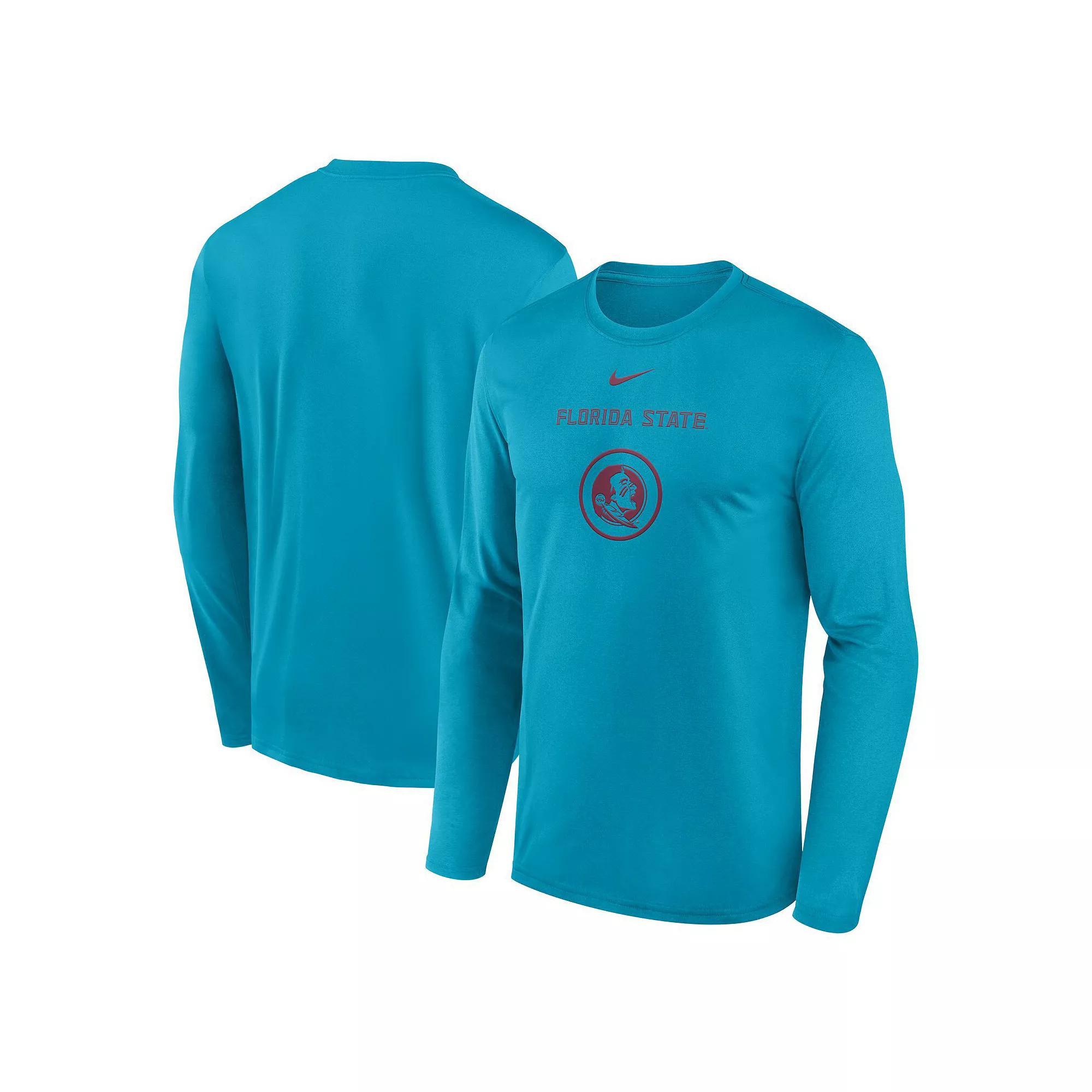 Men's Nike Turquoise Florida State Seminoles 2024 On-Court Basketball Practice Legend Performance Long Sleeve T-Shirt, Size: Medium, Turquoise A Product Image