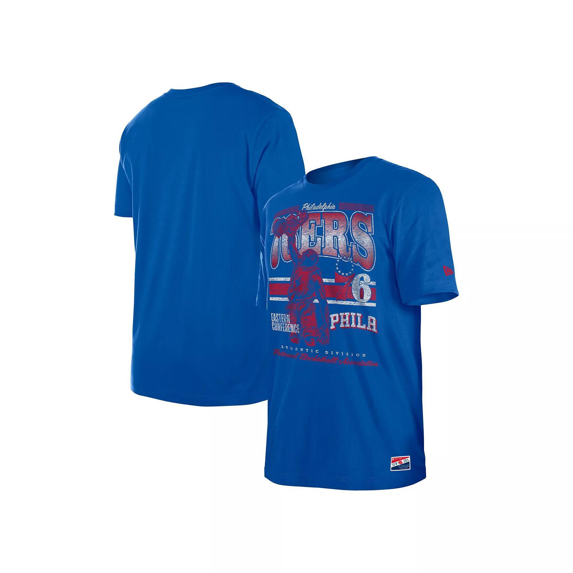 Men's New Era Royal Golden State Warriors Enzyme Wash Oversized T-Shirt, Size: 2XL, Blue Product Image