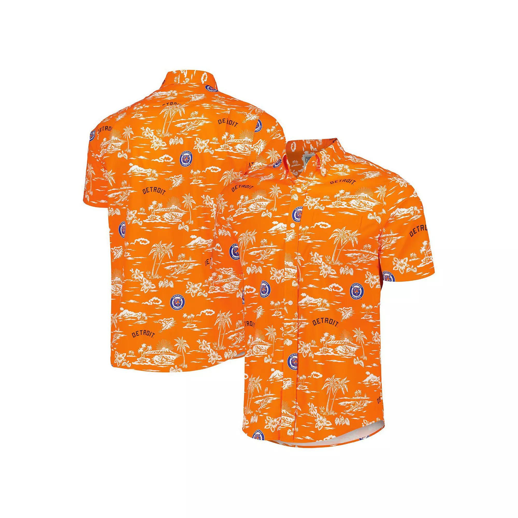 Men's Reyn Spooner Orange Detroit Tigers Kekai Button-Down Shirt, Size: 2XL Product Image