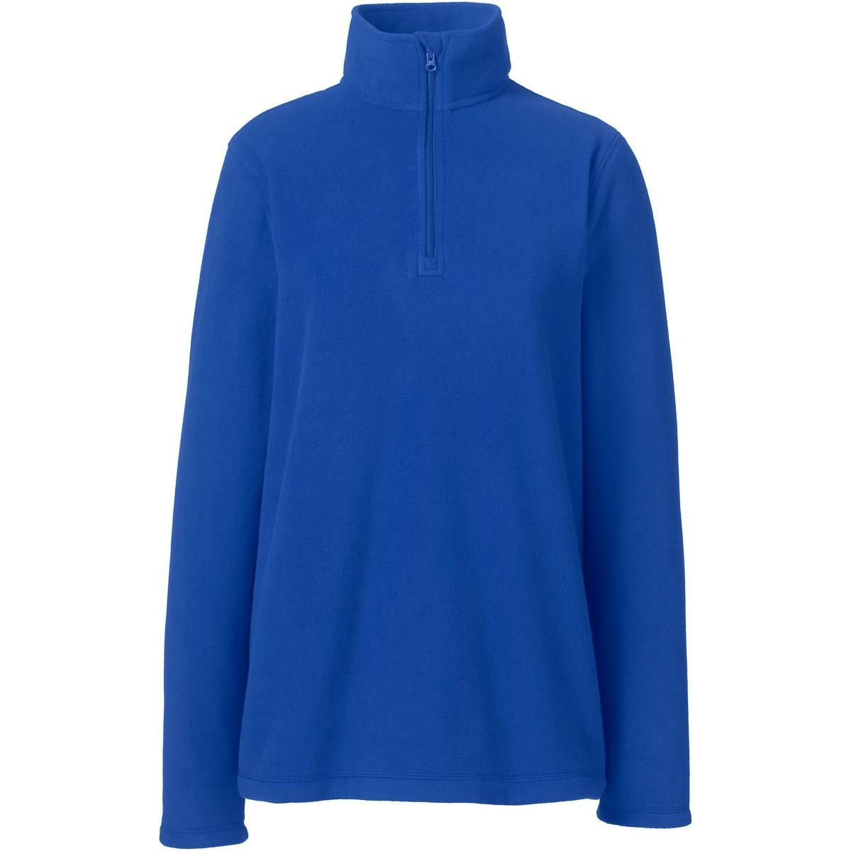 Women's Lands' End Lightweight Fleece Quarter Zip Pullover, Size: Medium, Red Product Image