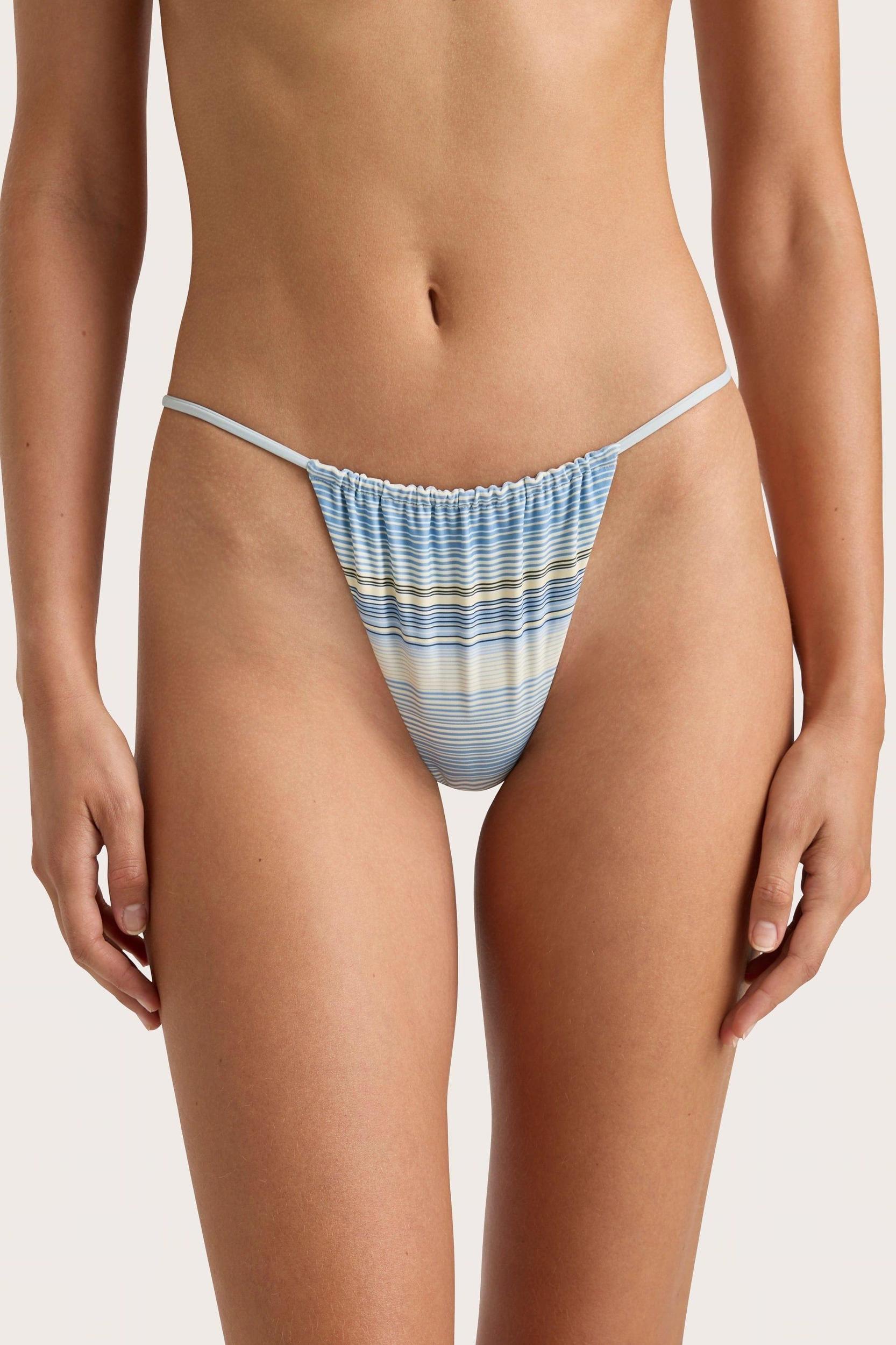 Elea Bikini Top Futura Stripe Sky Blue - Final Sale Product Image