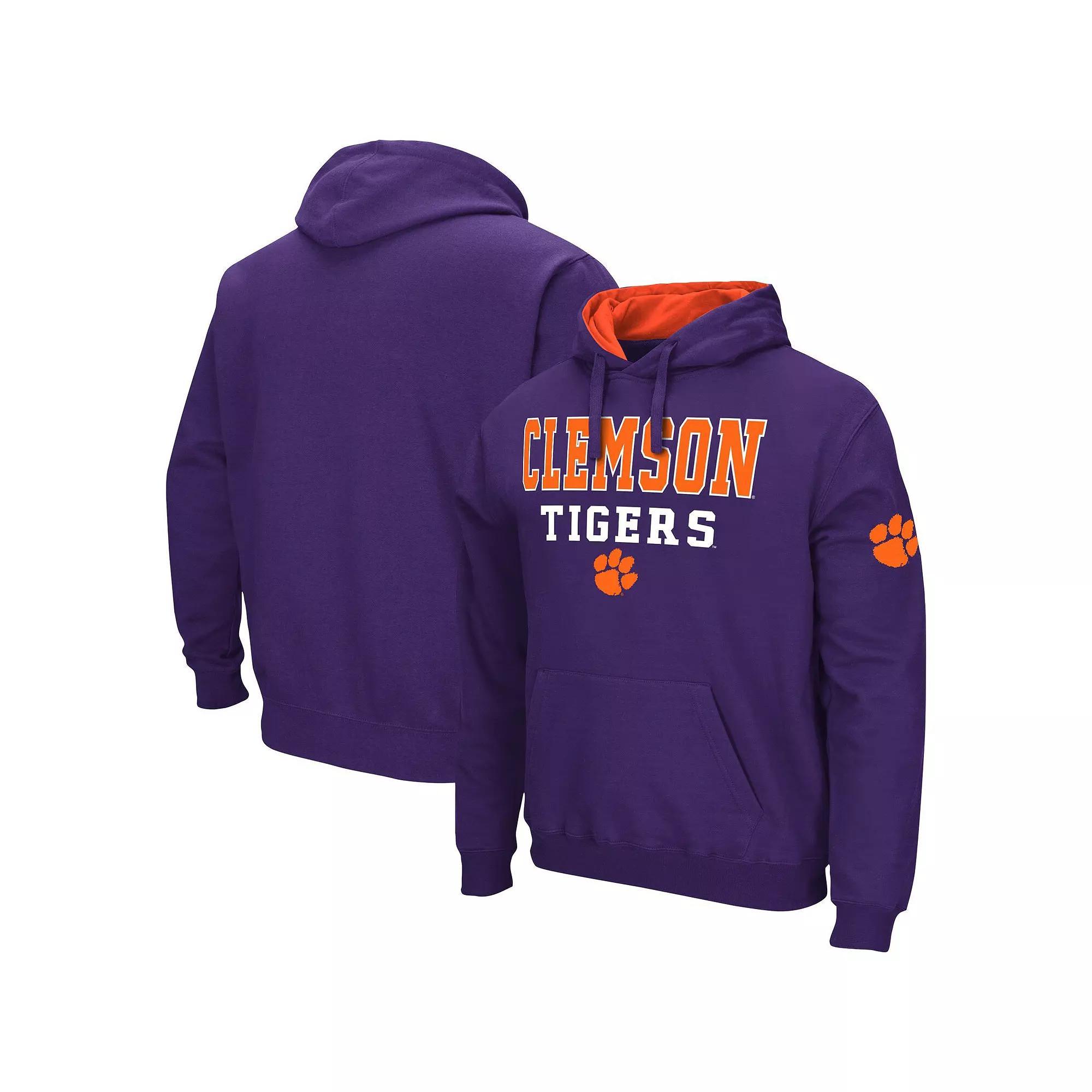 Men's Colosseum Purple Clemson Tigers Sunrise Pullover Hoodie, Size: XL Product Image