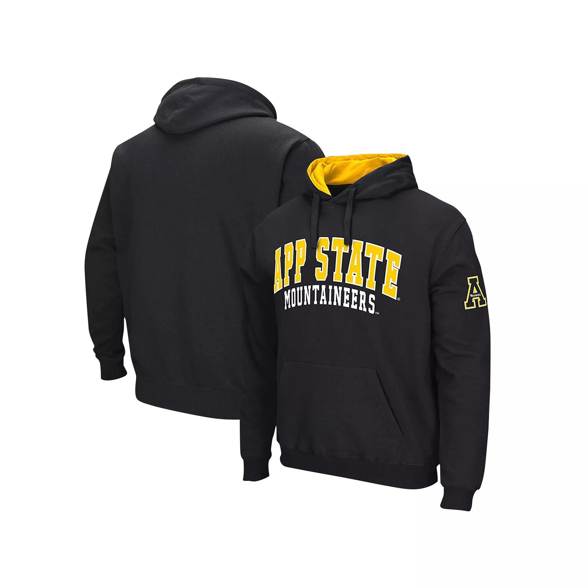 Men's Colosseum Black Appalachian State Mountaineers Double Arch Pullover Hoodie, Size: XL, App Black Product Image