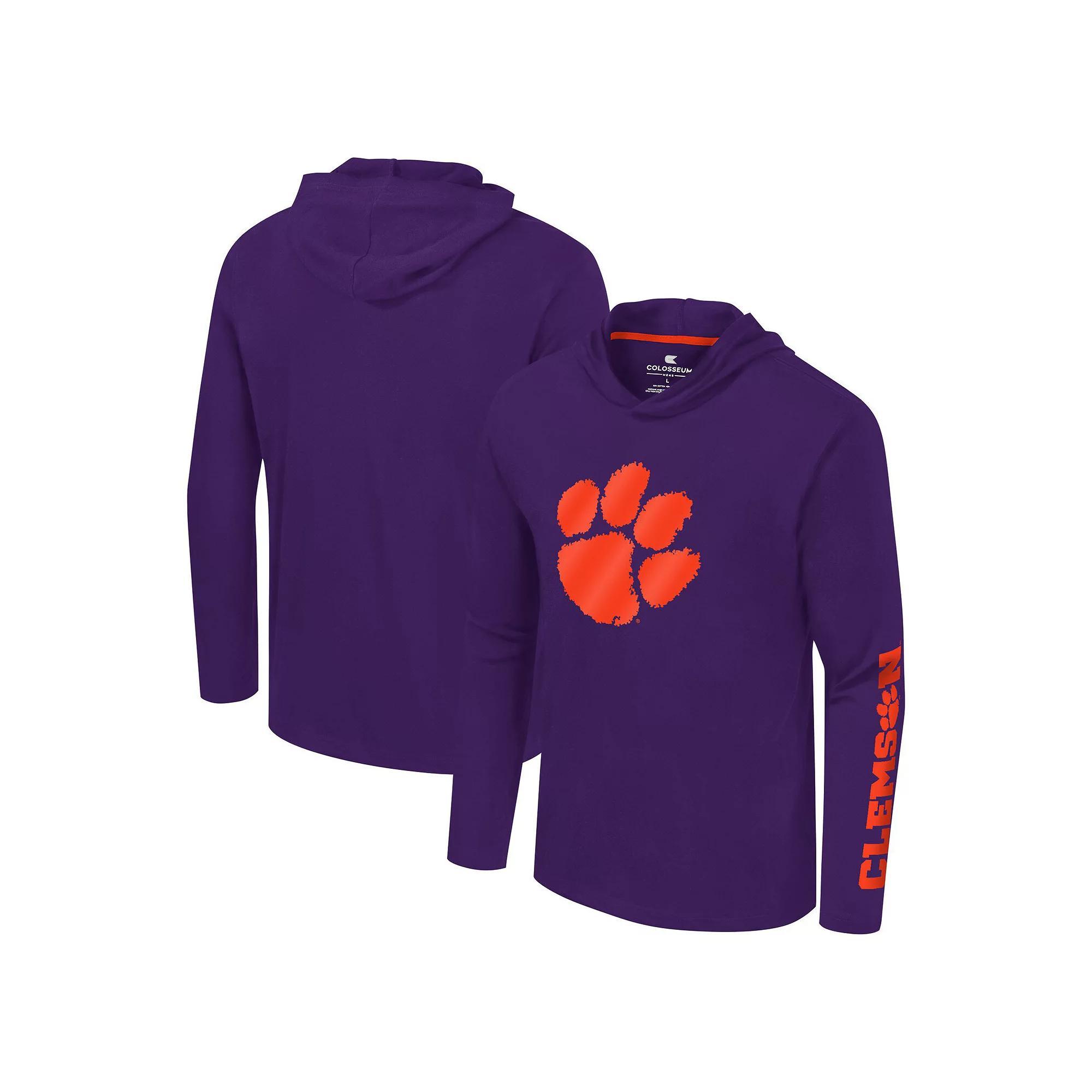 Men's Colosseum Black Alabama Crimson Tide Logo Lockup Active Blend Long Sleeve  T-Shirt Hoodie, Size: Medium Product Image