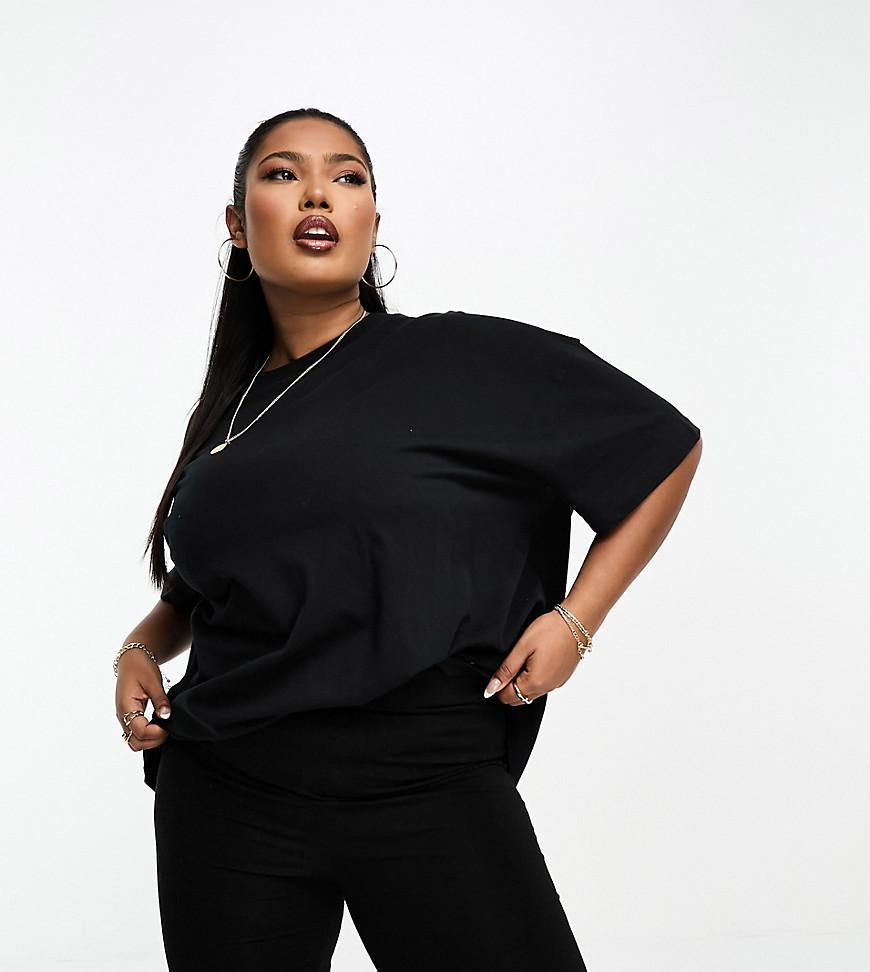ASOS DESIGN Curve oversized T-shirt in white | ASOS Product Image