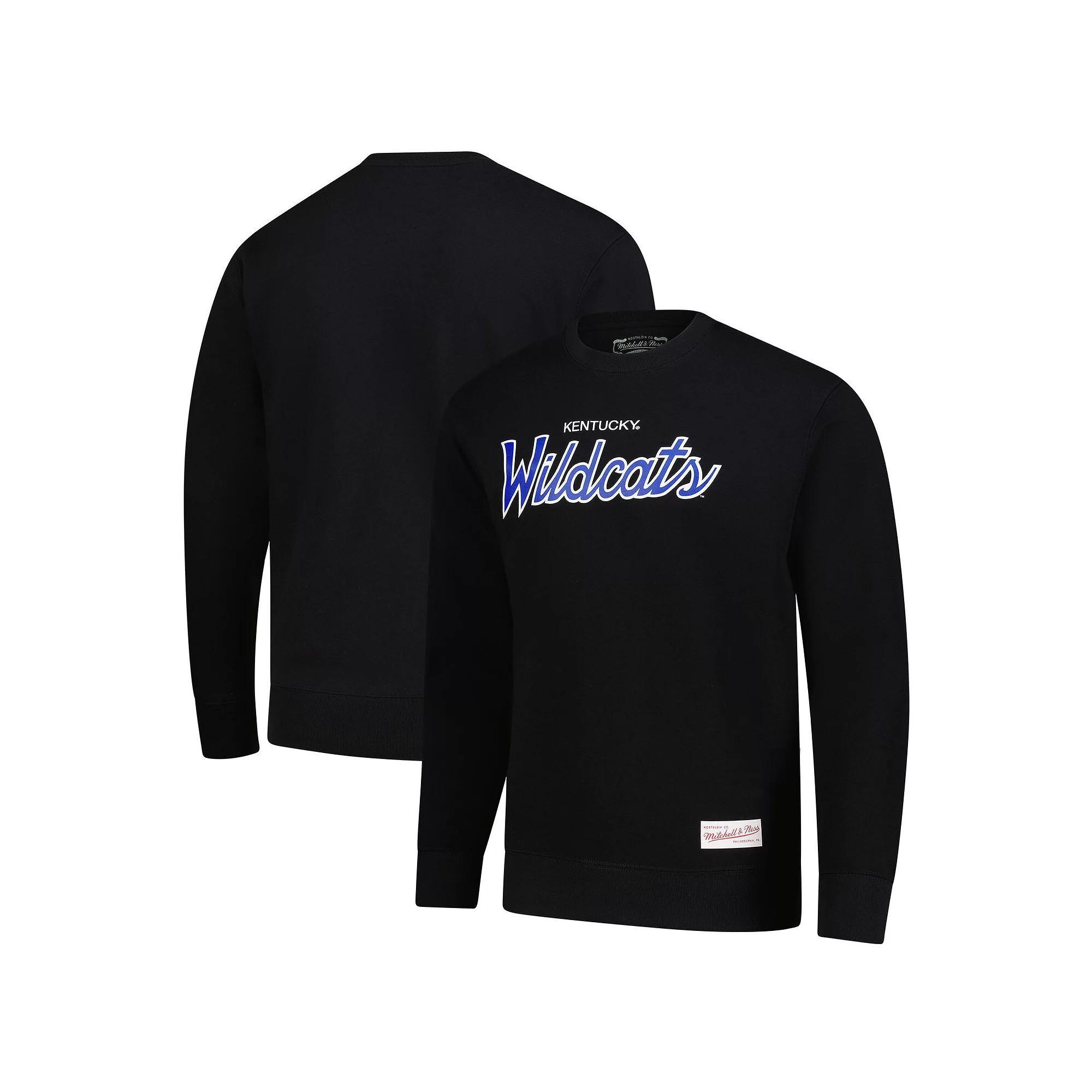 Men's Mitchell & Ness  Black Kentucky Wildcats Elite Script Pullover Sweatshirt, Size: 2XL Product Image