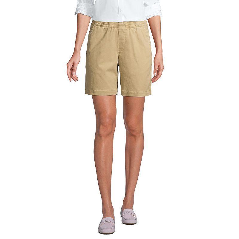 Petite Lands' End Pull-On Chino Shorts, Women's, Size: 6 Petite, Desert Product Image