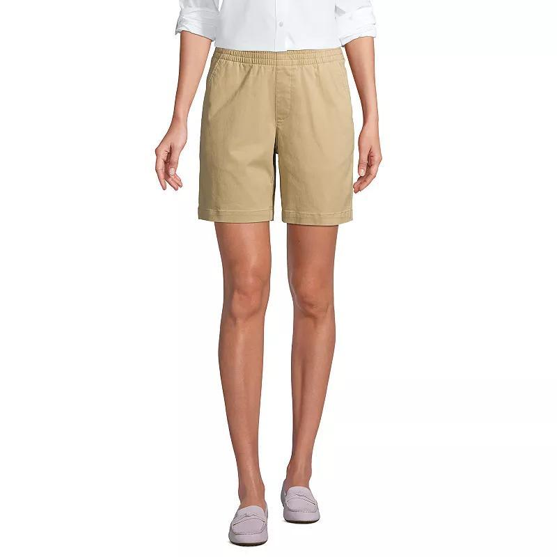 Petite Lands' End Pull-On Chino Shorts, Women's, Size: 6 Petite, Desert Product Image