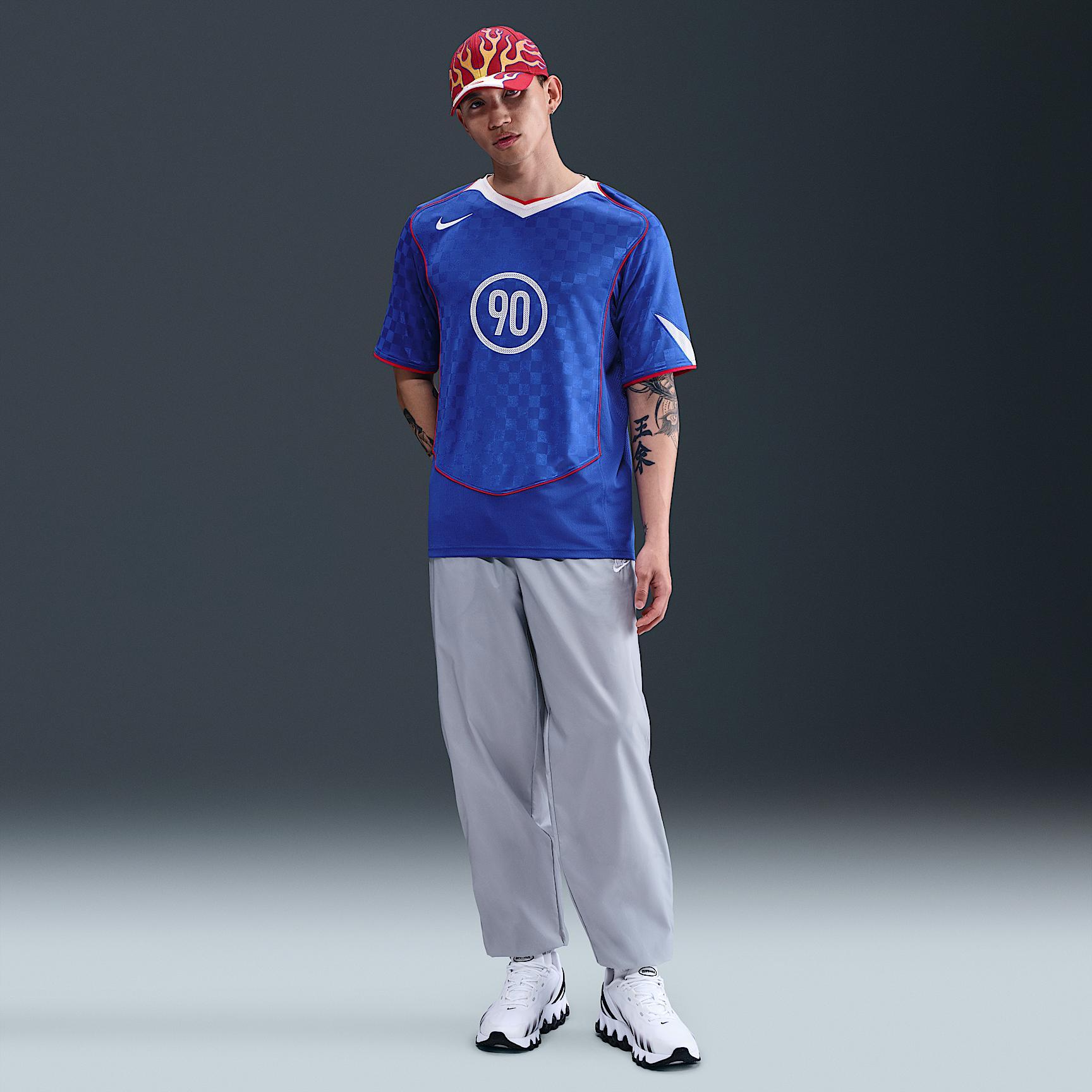Nike Mens Total 90 Dri-FIT Soccer Jersey in Game Royal/White/Sport Red Product Image
