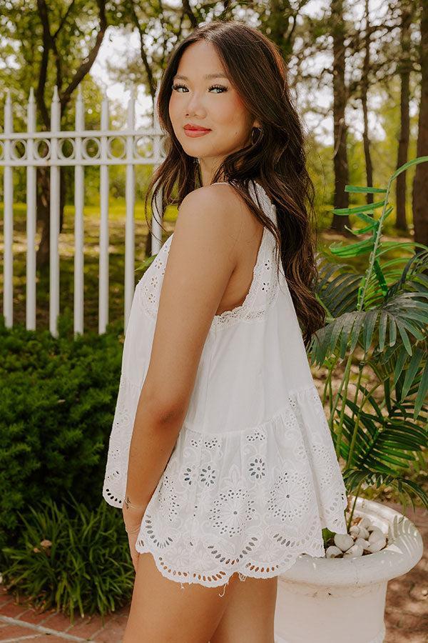 Floating On Cloud Nine Eyelet Top Product Image