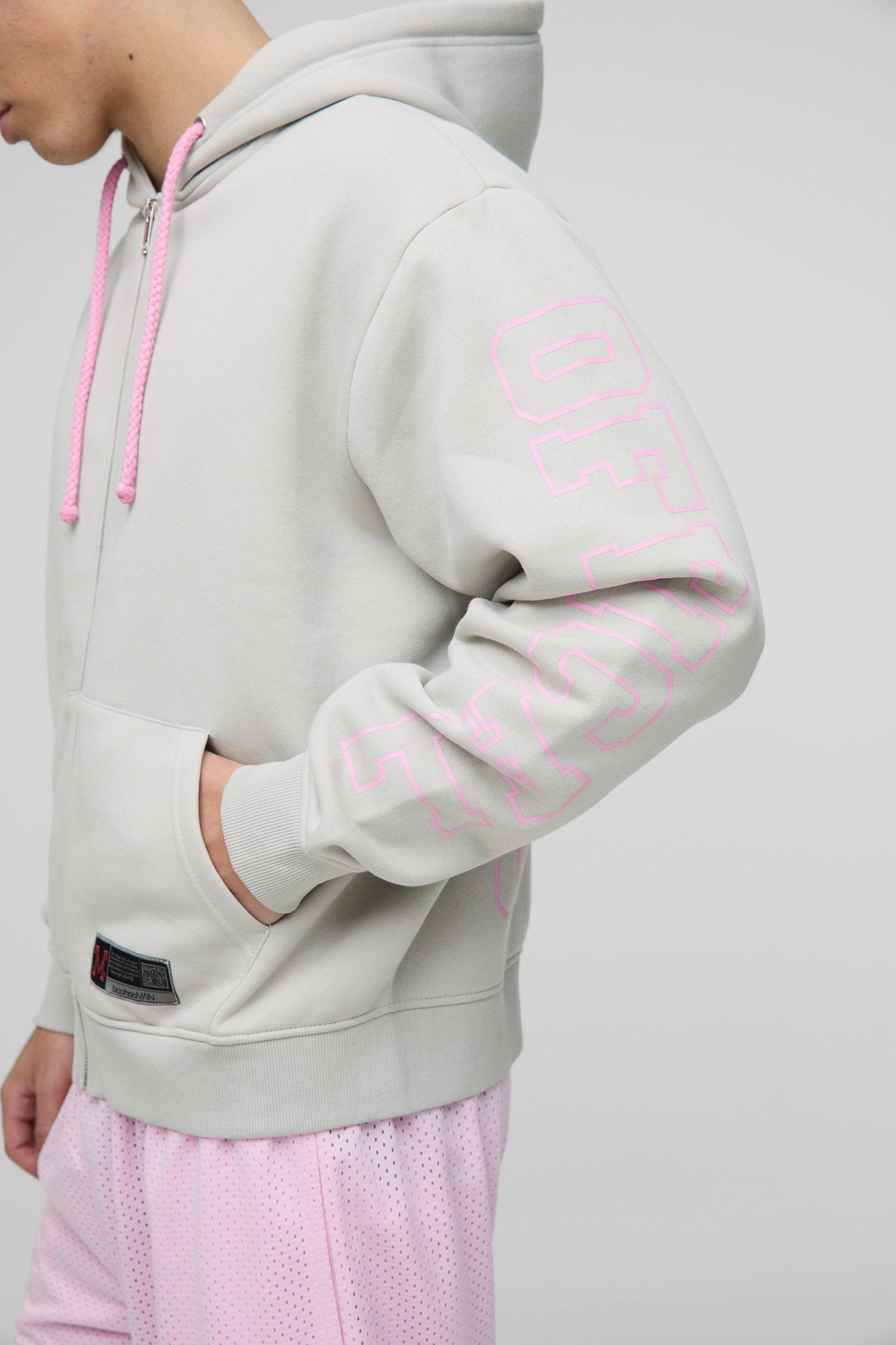 Oversized Boxy Official Zip Through Hoodie | boohooMAN USA Product Image
