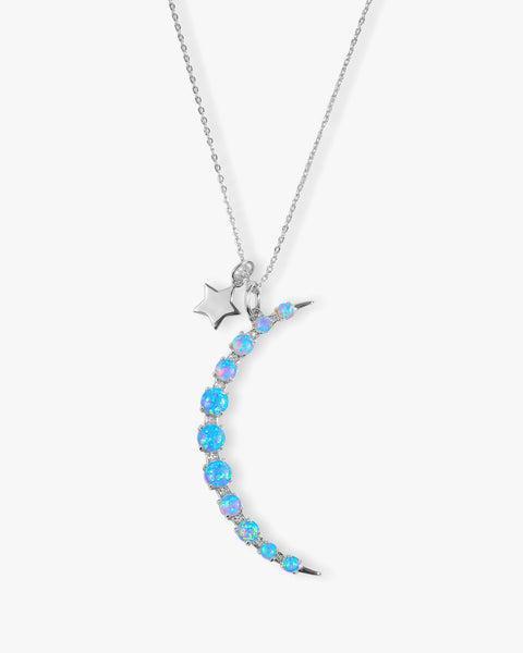 "What Dreams are Made of" Necklace - Silver|Blue Opal Product Image