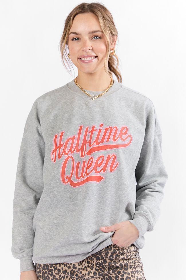 Halftime Queen Light Grey Graphic Sweatshirt Product Image