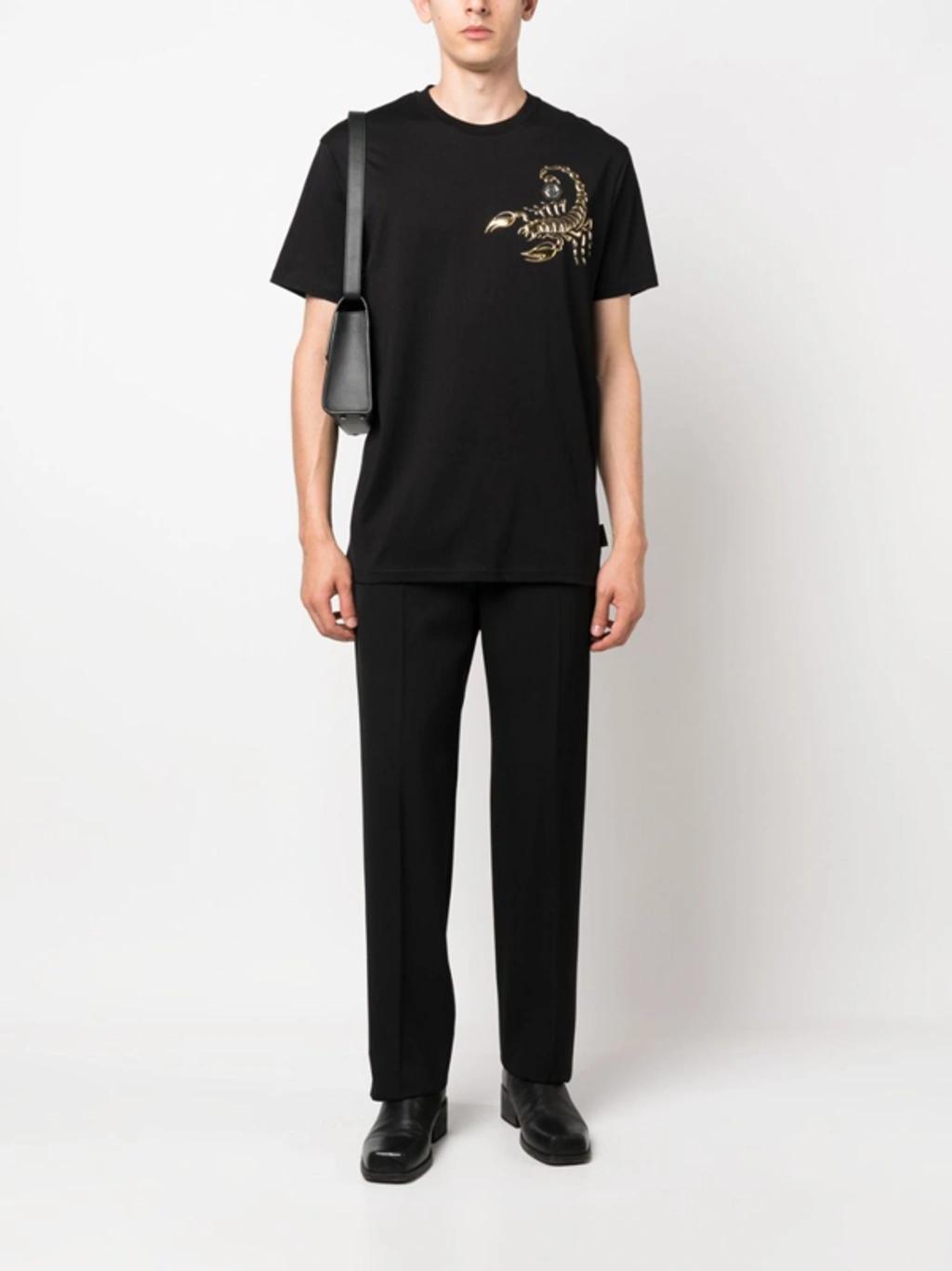 PHILIPP PLEIN Ss Scorpion Round-neck T-shirt In Black Product Image