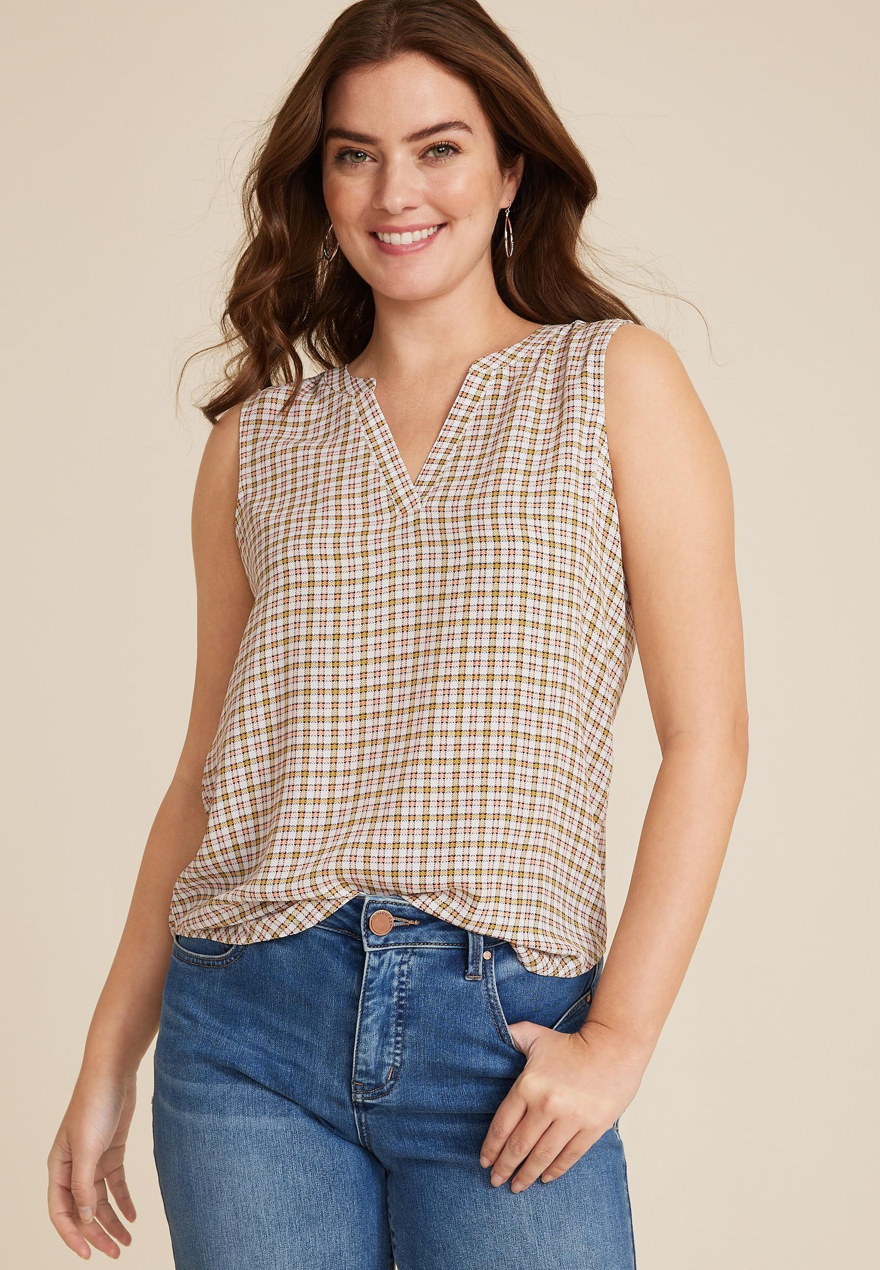 Maurices Womens Small Size Atwood Tank Top Blue Product Image