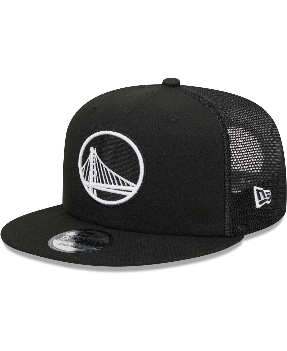 Mens New Era Golden State Warriors Evergreen 9FIFTY Trucker Snapback Hat Product Image