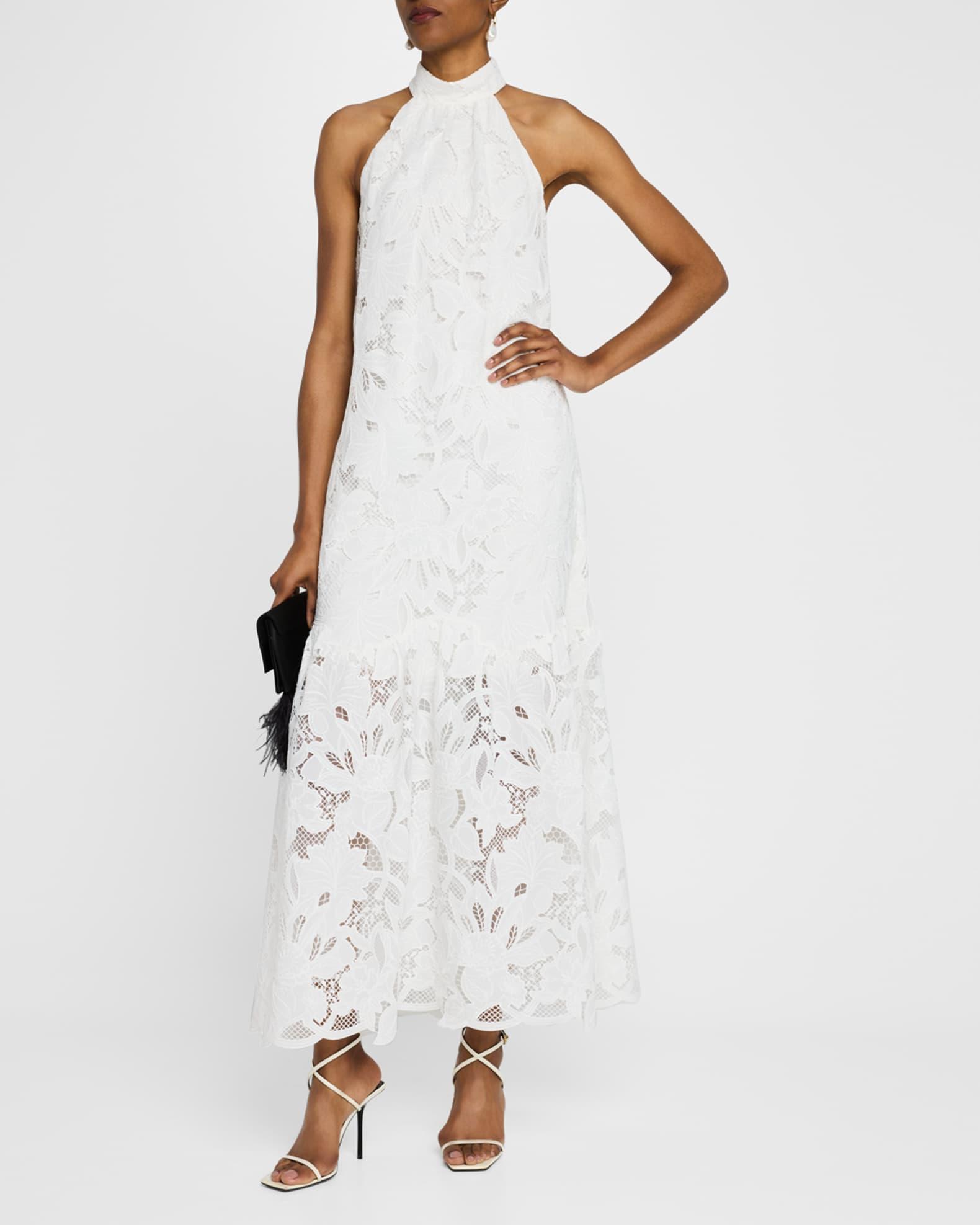 Lorelei Halter Floral Lace Maxi Dress Product Image