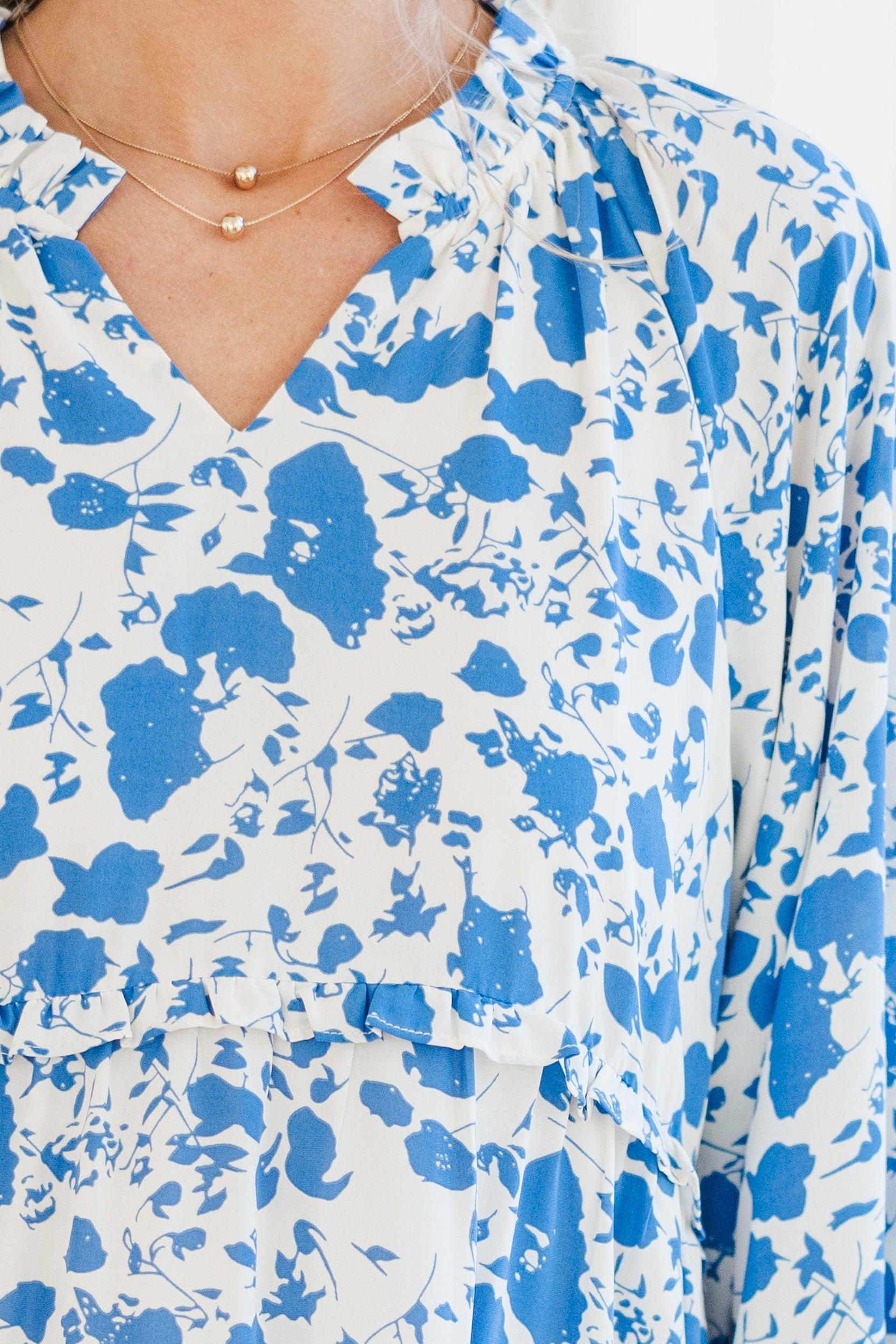 All That You Know Blue Floral Dress Female Product Image