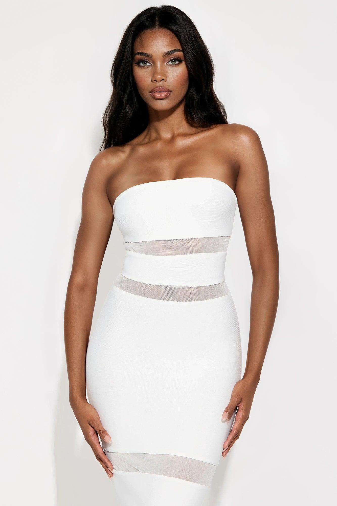 All Yours Bandage Maxi Dress - White Product Image