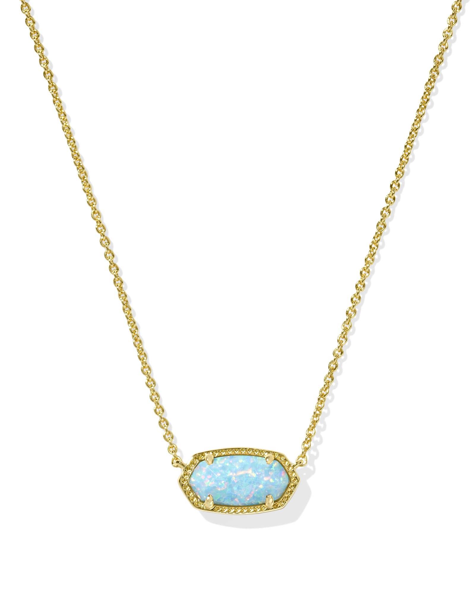 Elisa Gold Short Pendant Necklace in Multi Drusy Product Image
