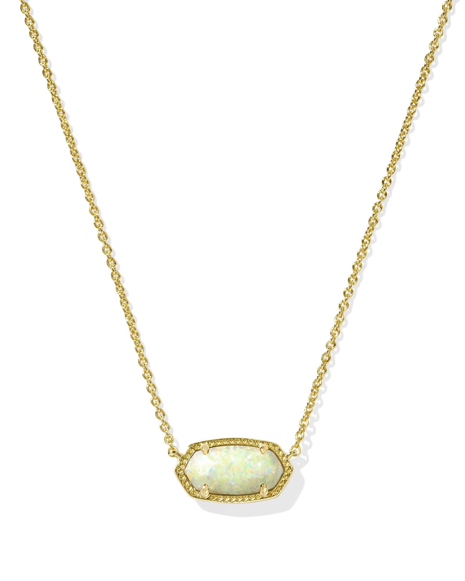 Elisa Gold Short Pendant Necklace in Multi Drusy Product Image