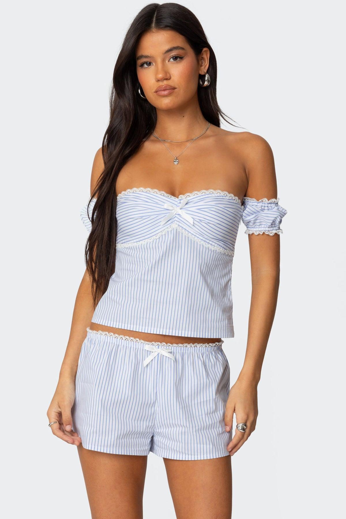 Taryn Striped Shorts Product Image