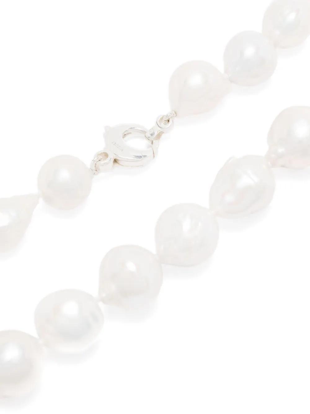 MIZUKI Large Freshwater-baroque-pearl Necklace In White Product Image