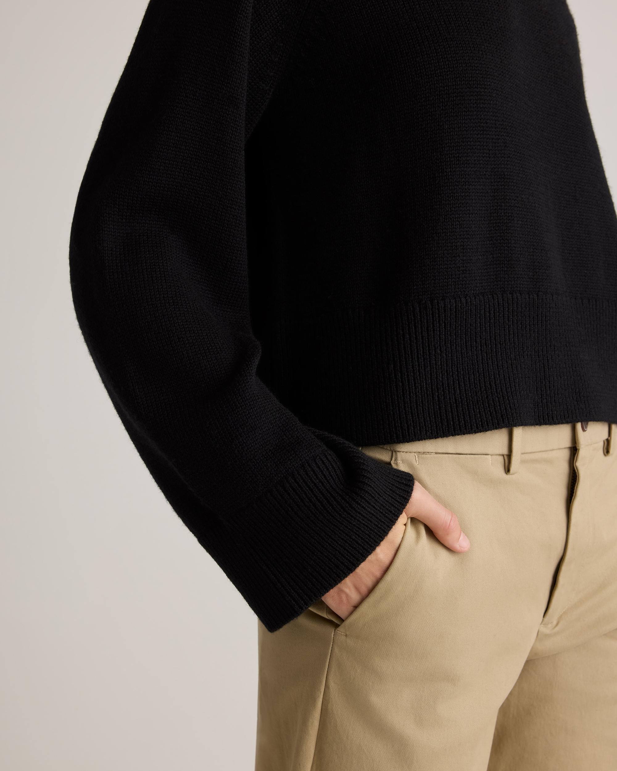 Quince | Women's Australian Merino Wool Cropped Mock Neck Sweater Product Image