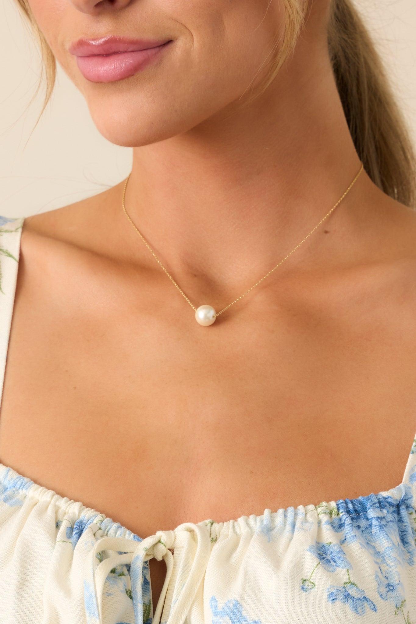 Cocktail Hour Ivory Faux Pearl Necklace Product Image