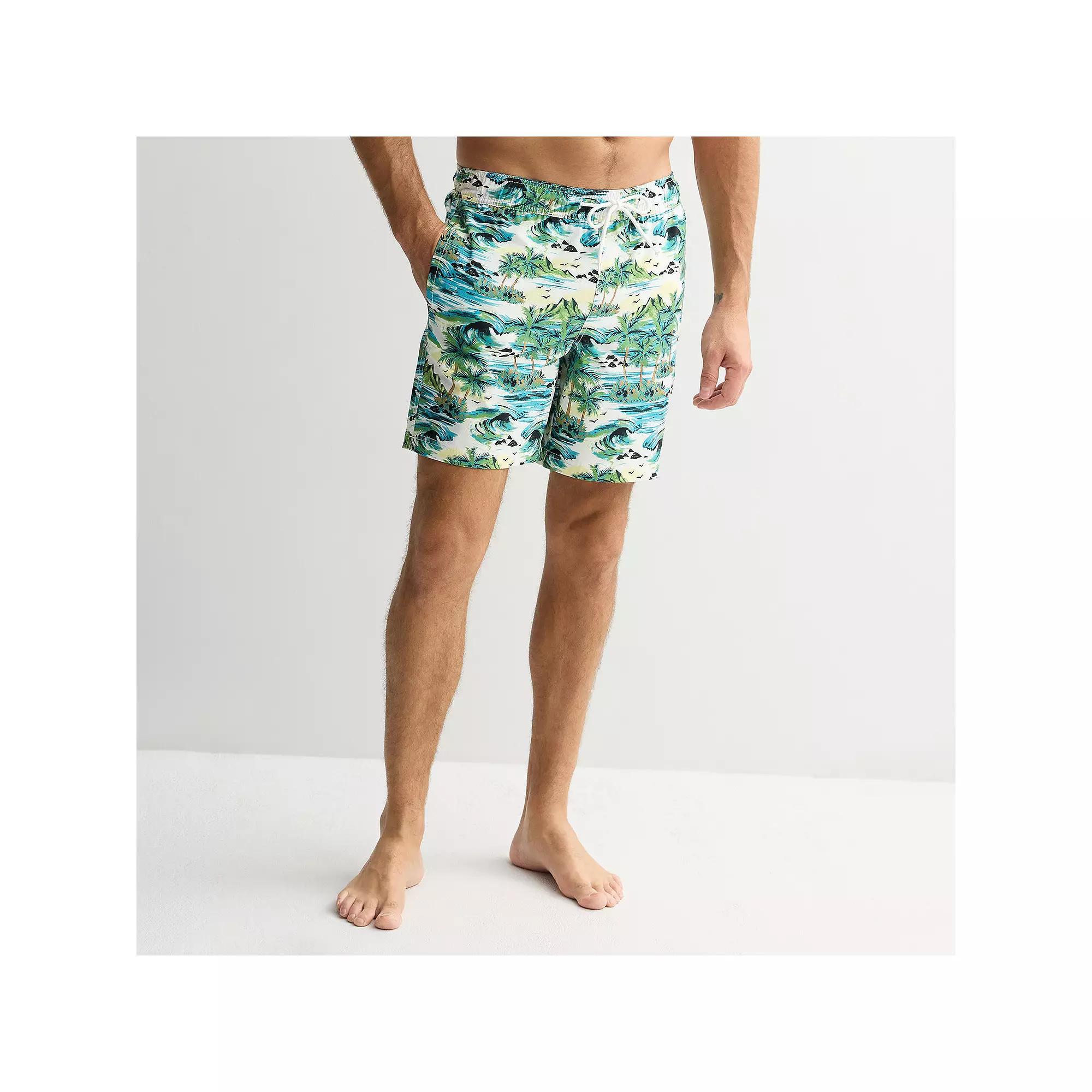 Men's Trinity Coast 7-Inch Swim Trunks, Size: XXL 7 INCH, White Product Image