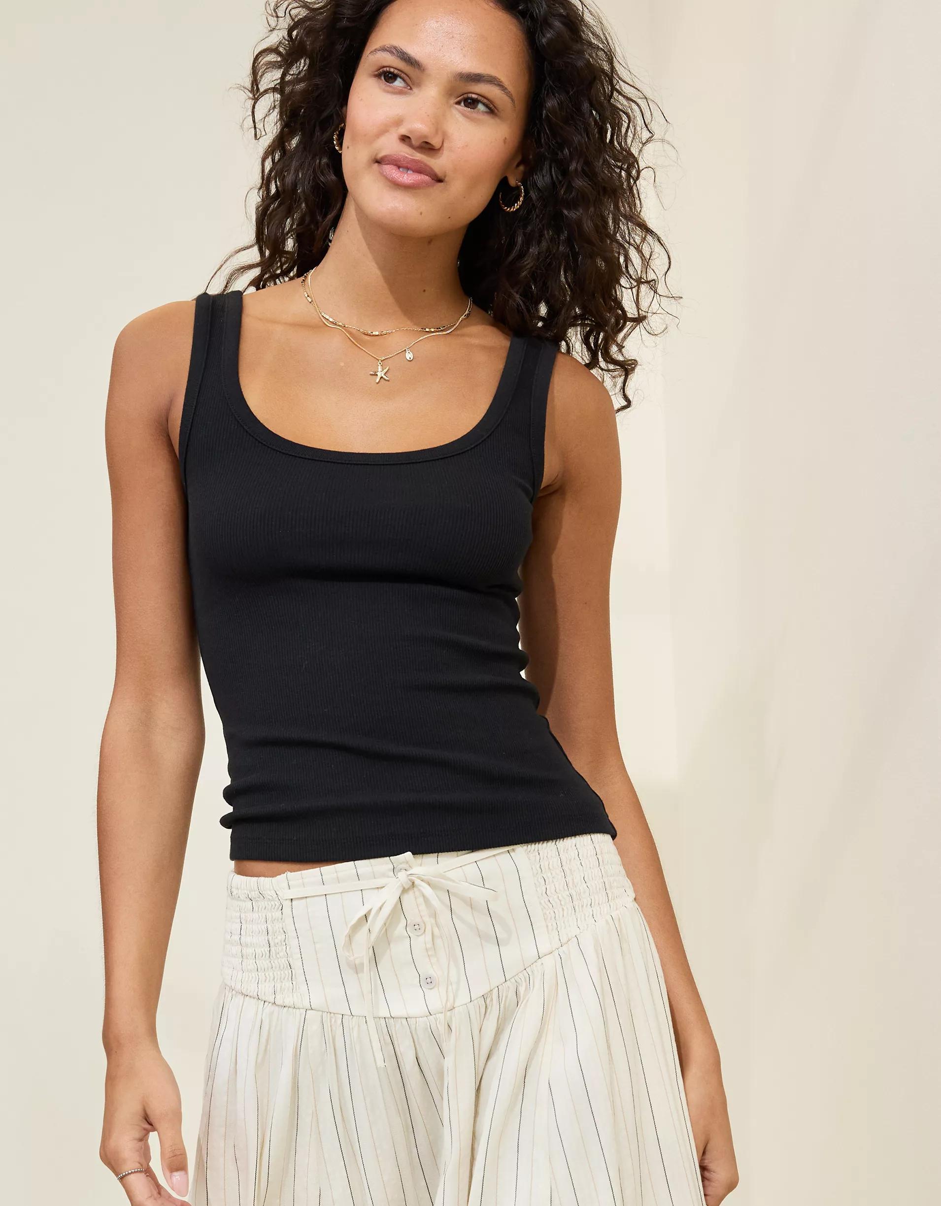 Aerie Double Scoop Neck Tank Top Women's Product Image