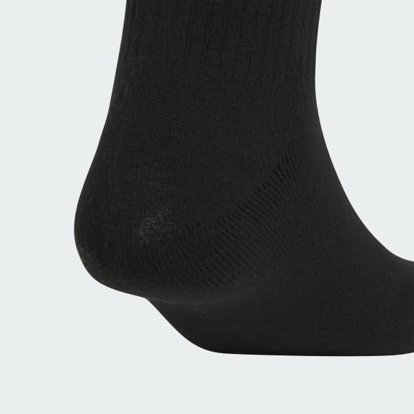 adidas Mens Cushioned Comfort 3-Pack Crew Socks Black L Product Image