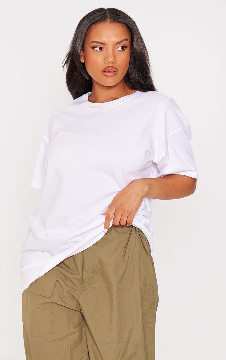  Plus White Self Care Oversized Graphic T-shirt Product Image